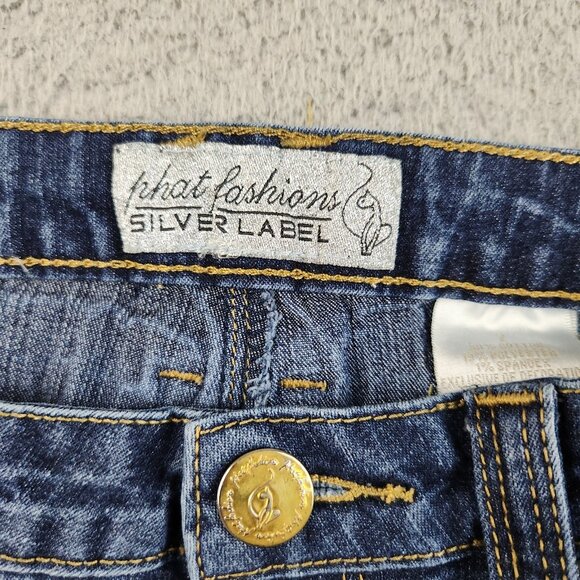 Y2K Baby Phat Jeans Women's/Jr's 7 Mid Rise Capri Cuffed Stretch Blue VTG Denim - Picture 8 of 11